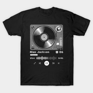 Alan Jackson ~ Vintage Turntable Music T-Shirt